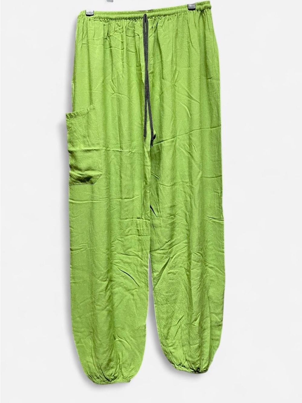 Earthbound Green Drawstring Cargo Jogger Pants
